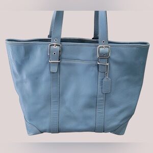 Coach Slate Blue Leather Tote